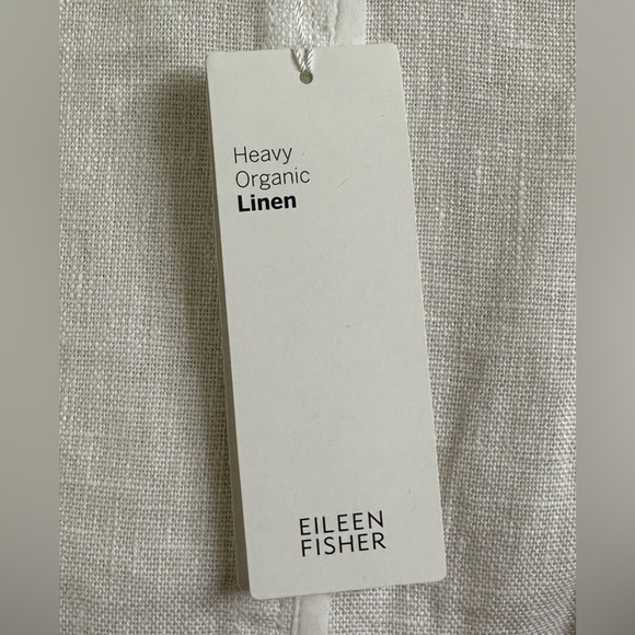 🆕 Heavy Organic Linen Round Neck Jacket by Eileen Fisher - Picture 9 of 10